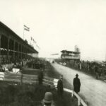 At a racetrack on Long Island, about 1,500 fans become the first ever to pay to see a baseball game. The spectators spend fifty cents to watch New York defeat Brooklyn, 22 - 18.