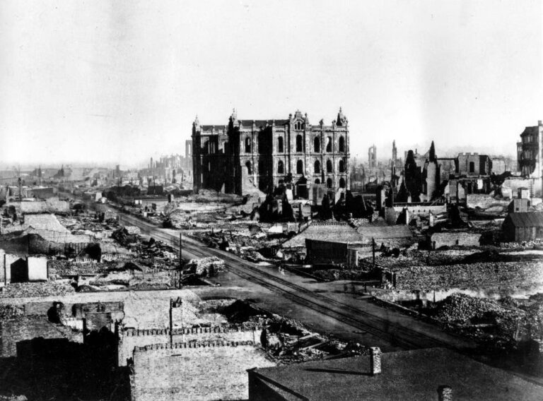 A great fire rips through Chicago, IL, destroying the home ballpark of the White Stockings