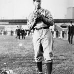 The Cardinals' manager Kid Nichols pitches both games of double header splitting them