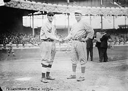 Larry Doyle singles home the winning run for New York in the bottom of the 9th