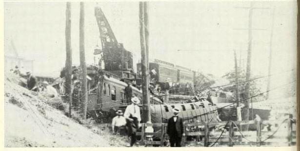 The Federal Express of the New York, New Haven, and Hartford Railroad, carrying the St. Louis Cardinals to Boston, plunges down an 18-foot embankment outside Bridgeport, CT, killing 14 passengers. The team's Pullmans were originally just behind the baggage coaches near the front. When noise prevented the players from sleeping, manager Roger Bresnahan requested the car be changed. The day coach that replaced the players' car is crushed and splintered. The players help remove bodies and rescue the injured, then board a special train to Boston, where the day's game is postponed. The railroad pays each player $25 for his rescue work and for lost belongings.