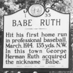 Babe Ruth hits his first professional home run, a 400 foot shot at the Cape Fear Fairgrounds in Fayetteville