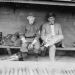 Johnny Evers and manager George Stallings