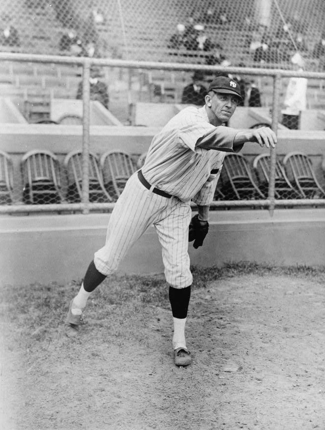 Ray Caldwell before his move from the Yankees to the Indians, whose eventful 1919 season included throwing a no-hitter and being struck by lightning during the 9th inning of a game.