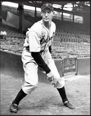 Schoolboy Rowe’s launches a batting practice bomb into the Polo Grounds’ center-field bleachers, a feat never before performed