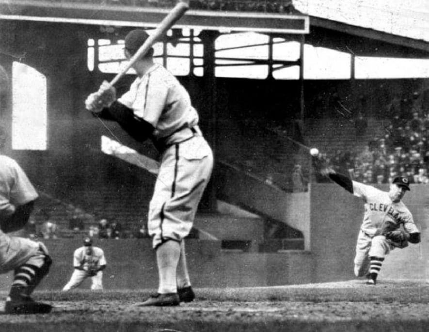 Bob Feller hurls first and only opening day no hitter