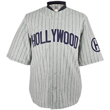 Pacific Coast League Hollywood Stars wear shorts and rayon shirts as their Opening Day uniform