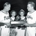 On November 10, 1950 -- Seventeen months after nearly being mortally wounded by an obsessed fan's rifle shot to the chest, Eddie Waitkus is named the Comeback Player of the Year by the Associated Press. The Phillies' infielder hit .284 this season and continued to be one of the best fielding first basemen in the league.