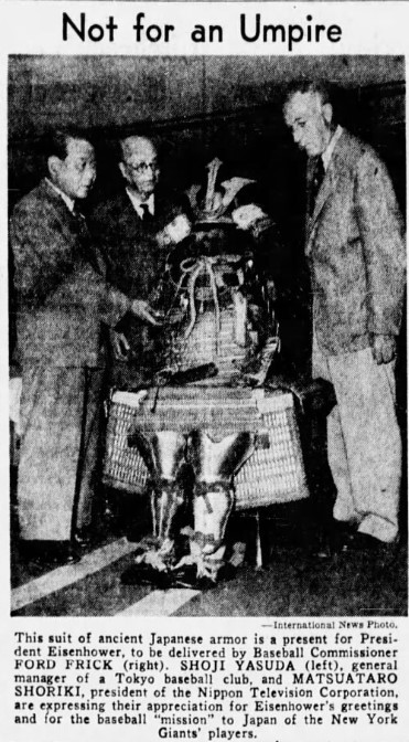 After touring Japan with the Giants, Commissioner Ford Frick compares the level of Japanese play to that of Class A of the American minors