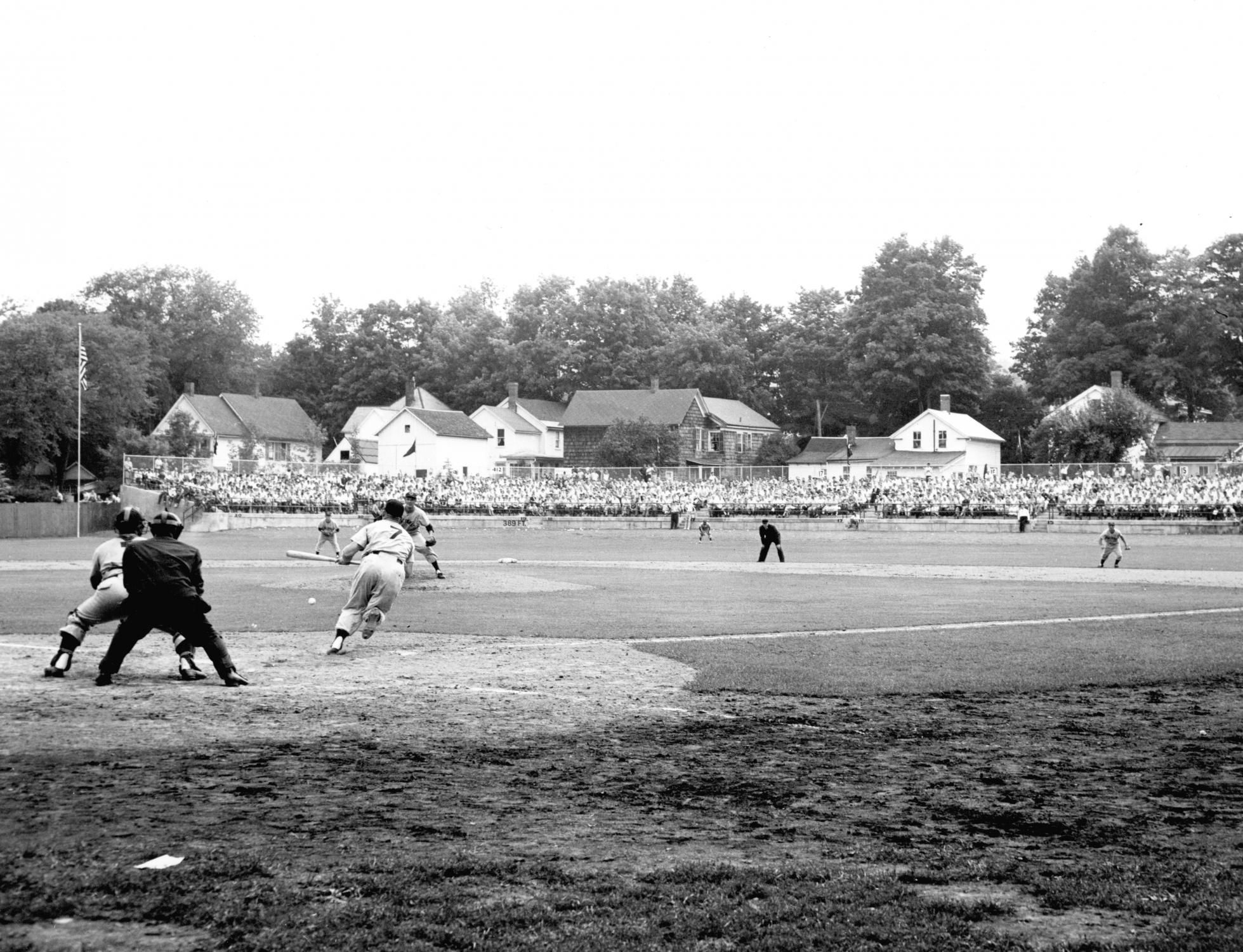 Bill Dickey, Rabbit Maranville, and Bill Terry are inducted into the Hall of Fame during ceremonies in Cooperstown