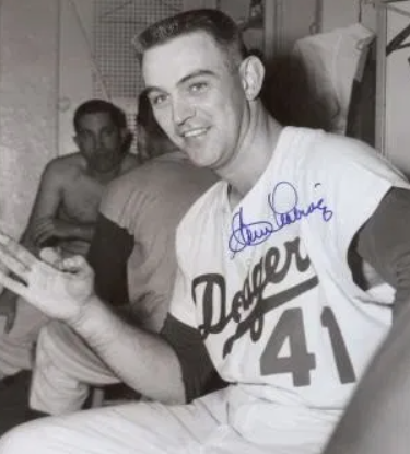 After losing the opener to the Cubs, the Dodgers win the nitecap, 16 – 9, as pitcher Clem Labine gets his 3rd home run of the year. Labine has just three hits all year, but all three are homers.