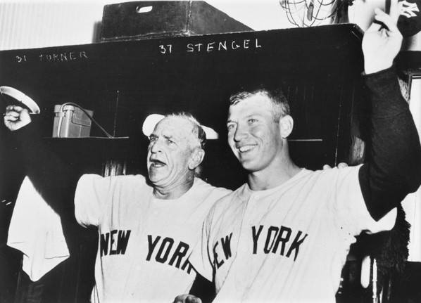 Mickey Mantle and Casey Stengel