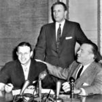 Stan Musial of the St. Louis Cardinals signs a one-year contract worth $100,000