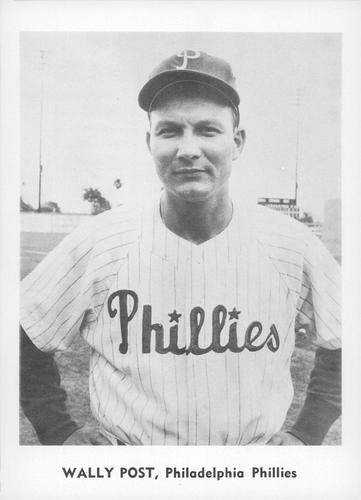 Phillies Wally Post becomes the first major leaguer to throw out two runners from the outfield in one inning