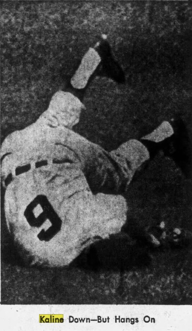 Al Kaline injured on diving catch