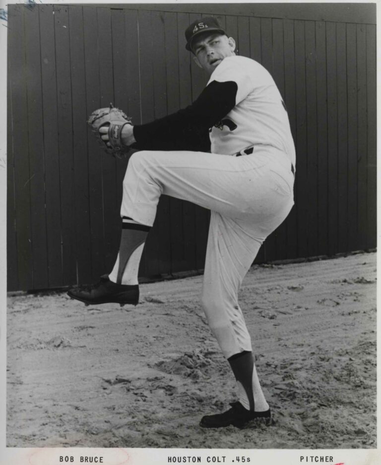 Bob Bruce tosses the first one-hitter in Colt 45 (Astros) history, a 2-0 blanking of the Reds