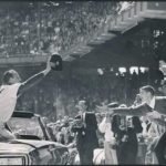 In his last game, Stan Musial helps the Cardinals beat the Reds, 3-2 at Busch Stadium, getting two hits in his final three at-bats