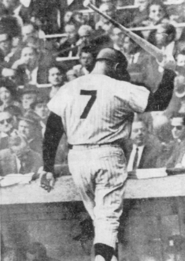 Mantle moves ahead of Lou Gehrig into 6th place on the homer list