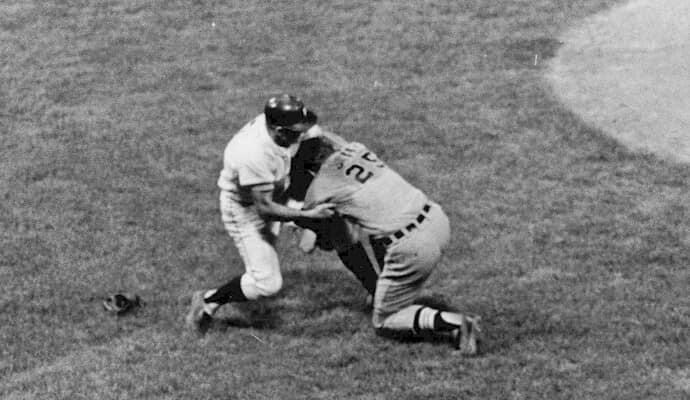 After walking on a 3-2 count, which included pitches sailing over his head to the backstop and a ball being thrown behind him, Dick McAuliffe charges the mound and drives his knee into White Sox hurler Tommy John, causing the pitcher's shoulder to separate. Tommy John (10-5, 1.98) will be lost for the rest of the season, and the Tigers' shortstop is suspended for five games and fined $250 by AL president Joe Cronin as a result of the bench-clearing incident.