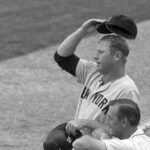 Mickey Mantle of the New York Yankees hits his 535th home run to move into third place on the all-time list