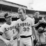 Before 41,411 in Detroit, California Angels ace Nolan Ryan hurls his second no-hitter of the season in taming the Detroit Tigers, 6 - 0. Ryan fans 17 batters, the most ever in a 9-inning no-hitter, including eight straight, but only one over the last two innings. Nolan's arm stiffens while watching his team rally for five runs in the top of the 8th. With two outs in the 9th, Norm Cash, who struck out his three other times at bat, comes to bat wielding a piano leg. Umpire Ron Luciano points out the illegality and Cash then pops out using a regulation bat. Ryan's eight strikeouts in a row ties the American League record he set last year.