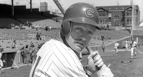 After 1,887 plate appearances without a home run from the start of his career, Cubs outfielder Greg Gross finally goes deep when he homers off Don Stanhouse