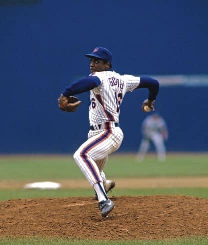 Dwight Gooden, going the distance in the Mets’ 3-0 victory over San Francisco at Shea Stadium en route to his 13th consecutive win, whiffs 16 batters to become the first National League pitcher to strike out 200 or more batters in each of his first two seasons. The 20 year-old sophomore, who has not lost since May 25, when LA’s Fernando Valenzuela beat him, improves his record to 19-3 with his sixth shutout of the year.