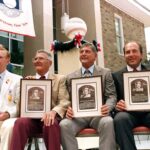 Johnny Bench, Carl Yastrzemski, Red Schoendienst and umpire Al Barlick are inducted into the Hall of Fame at ceremonies in Cooperstown, New York.