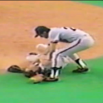 Dave Dravecky suffers a broken vs the Montreal Expos