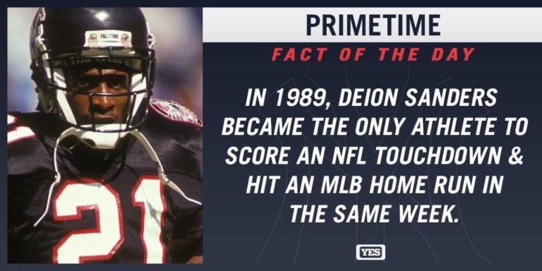 Deion Sanders, the fifth player selected overall in the 1989 NFL Draft, hits a home run as the Bronx Bombers rout the Mariners at the Kingdome, 12-2. Five days later in his NFL debut with the Atlanta Falcons, the Yankee rookie returns a punt 68 yards for a touchdown.