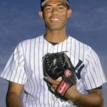 Herb Raybourn, the Yankee director of Latin American operations, signs amateur free-agent Mariano Rivera