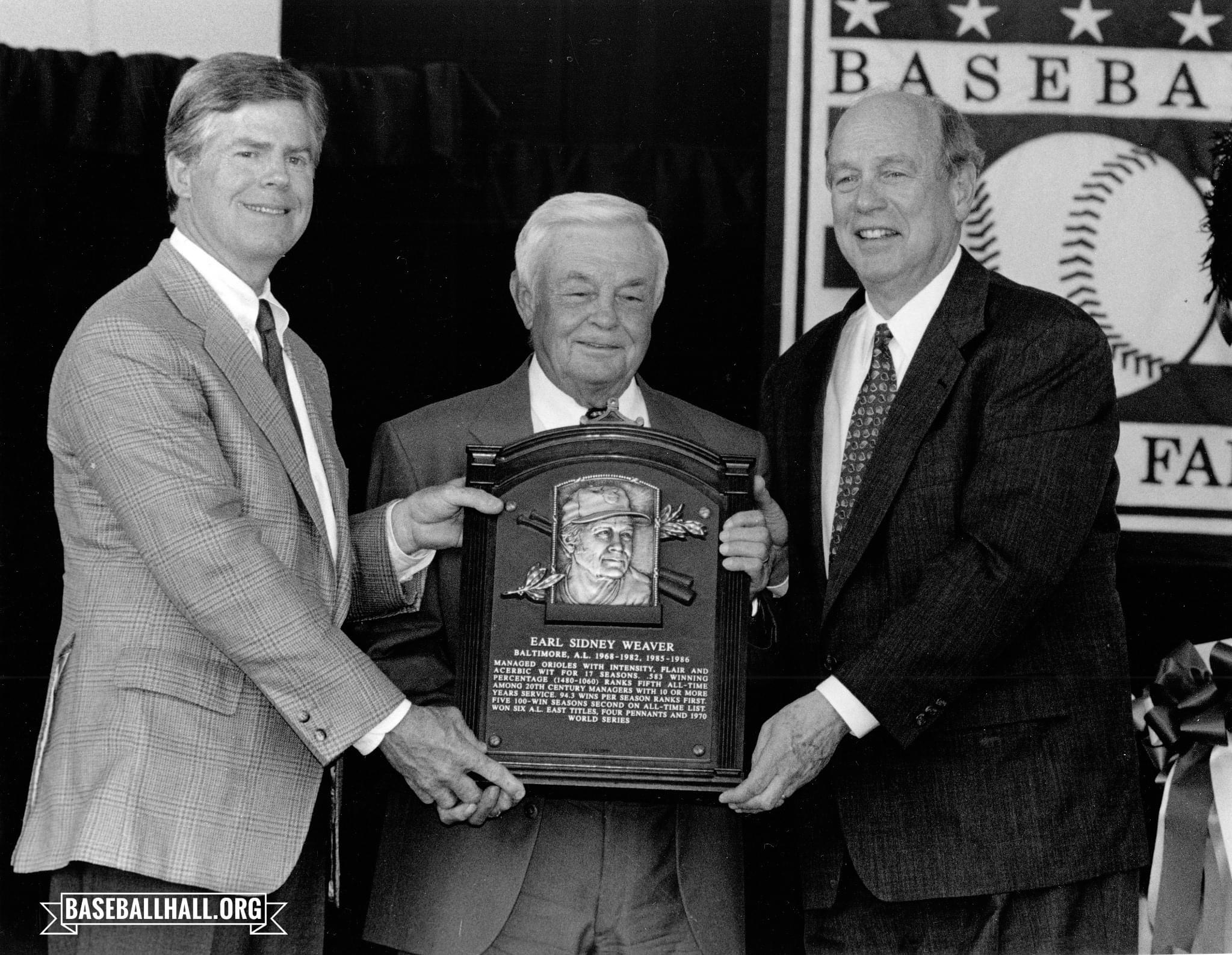 Jim Bunning, Earl Weaver, Bill Foster, and Ned Hanlon are inducted into baseball’s Hall of Fame.