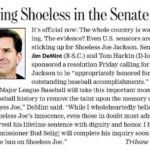 U.S. Senate calling for 'Shoeless' Joe Jackson to be "appropriately honored''