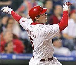 Pat Burrell takes out ads in two of Philadelphia’s largest newspapers to thank Phillies fans for their support during his nine years with the team. The 32 year-old slugging outfielder signed a free-agent deal in the off-season with the Rays, the club the Phils beat in last season’s World Series.