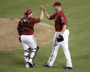 four Arizona pitchers hurled nine no-hit innings of extra-inning relief