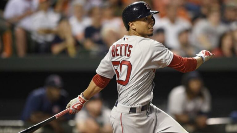 Mookie Betts hits three solo homers to lead the Red Sox to a 5 – 4 win over the Royals