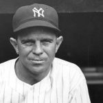 Joe Sewell of the New York Yankees strikes out for the first time on the season