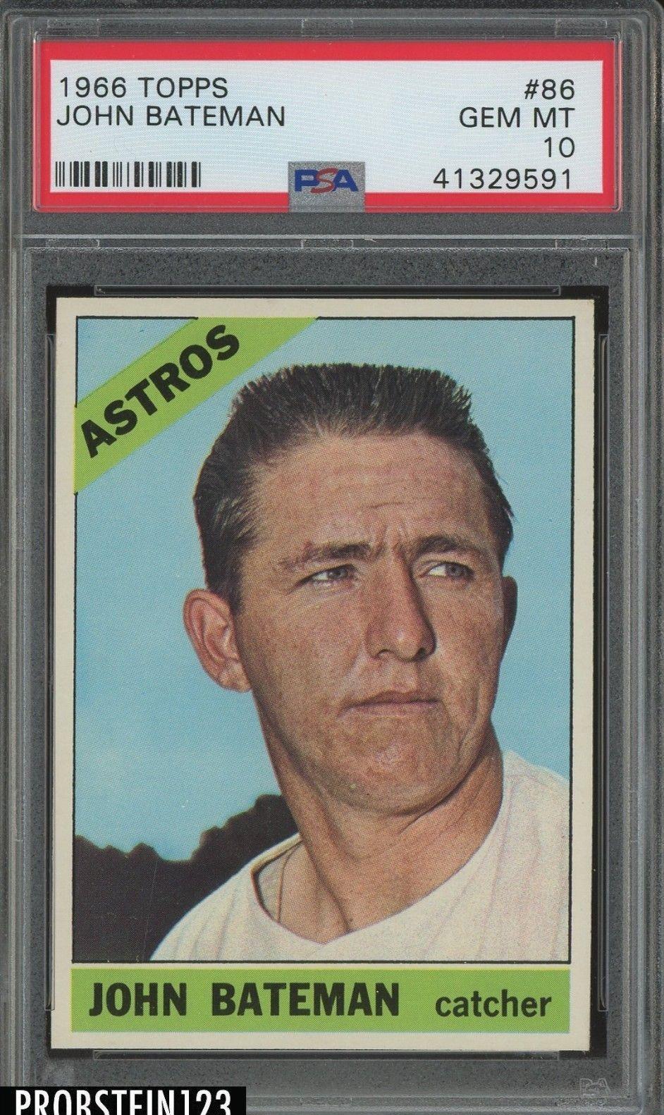 1966 Topps #86 John Bateman Houston Astros PSA 10 GEM MINT POP 4