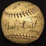 Babe Ruth Lou Gehrig 1934 Yankees Cardinals Signed Baseball LOA - JSA Certified