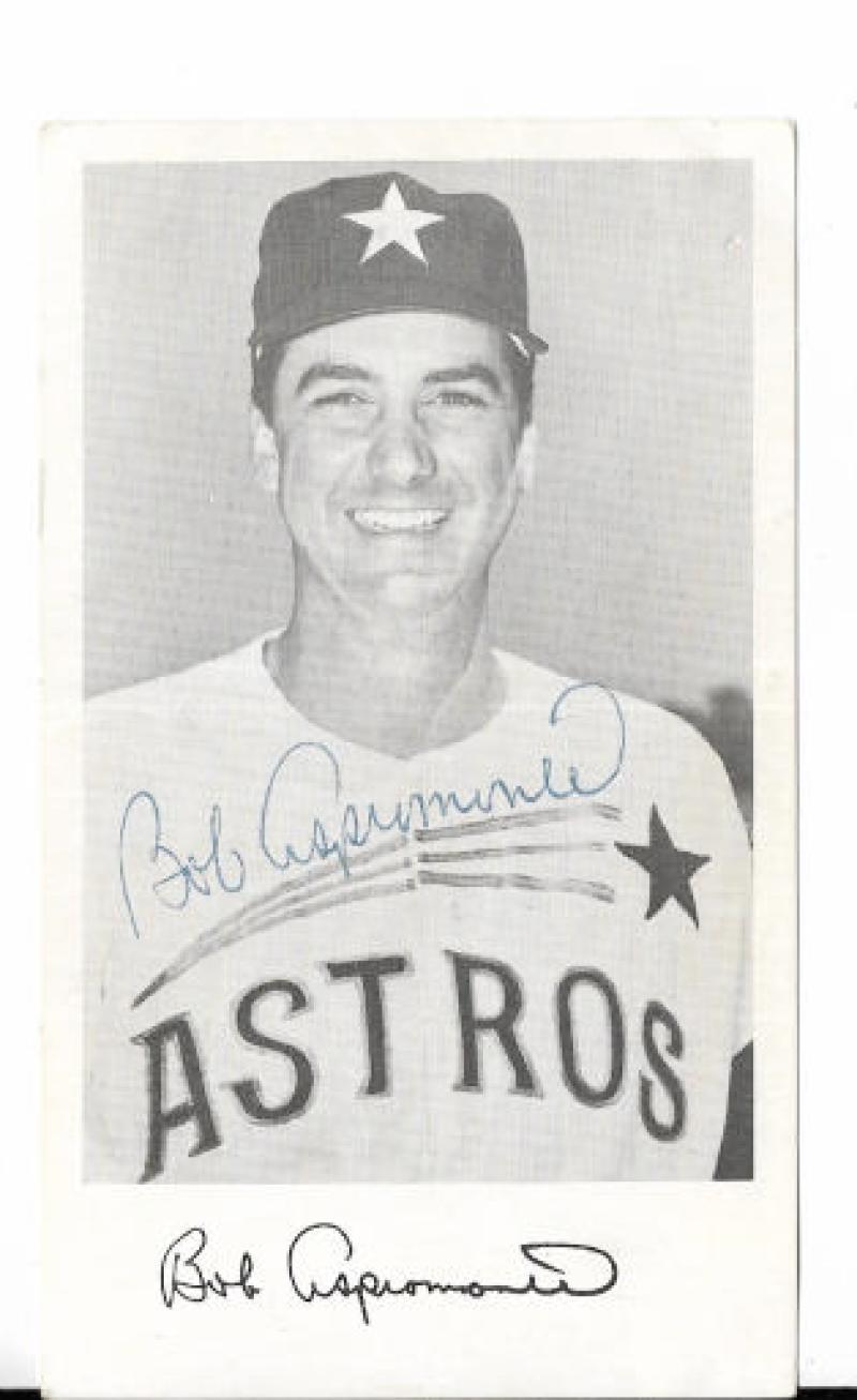 Bob Aspromonte Houston Astros Signed Autographed 3x5 Photo Card W/coa