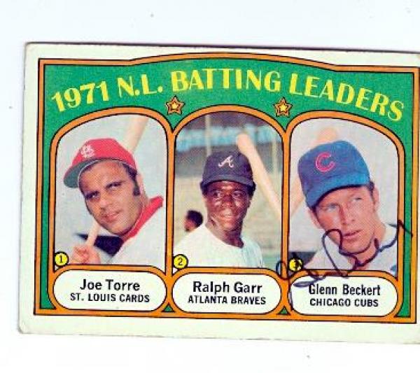 Glenn Beckert autographed Baseball Card (Chicago Cubs) 1972 Topps #85 Batting Leaders