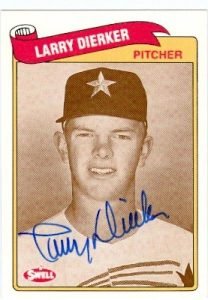 Larry Dierker autographed Baseball Card (Houston Astros) 1989 Swell Legends Card