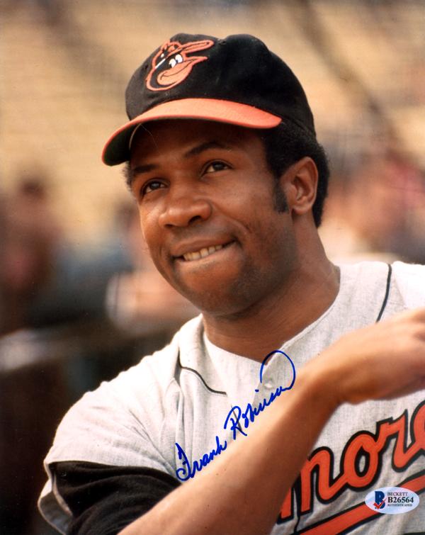 Signed Frank Robinson Photograph - 8x10 Beckett BAS #B26564 - Beckett Authentication