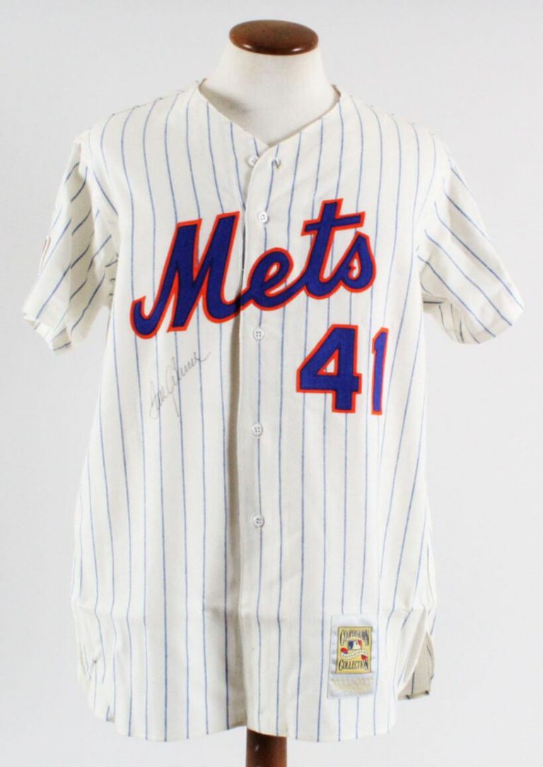 Tom Seaver Signed Jersey New York Mets -- COA