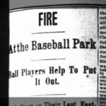 Fire at League Park 1898