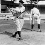 Tris Speaker, player-manager for the Indians, takes some swings