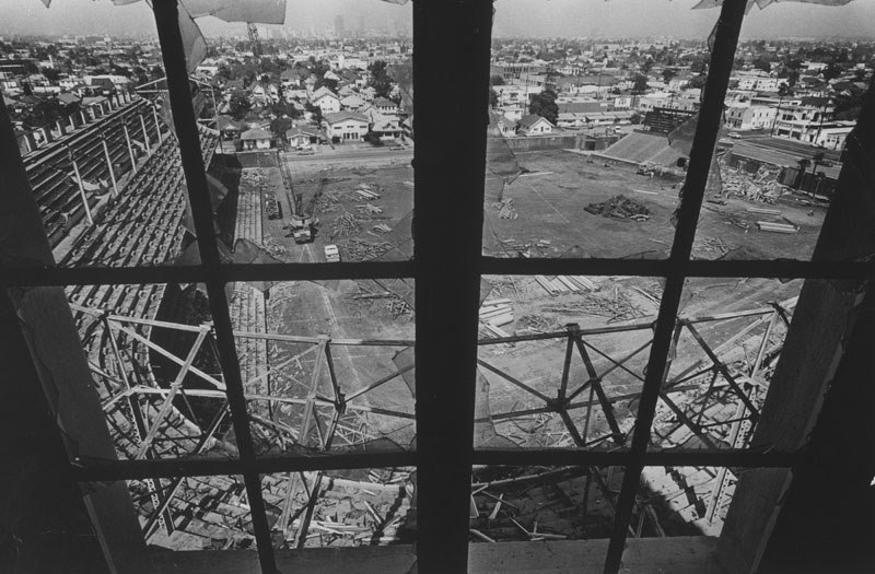 Demolition of Wrigley Field. Photo dated: March 19, 1966.