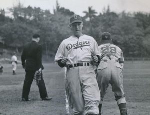 Pete Reiser at spring training in Havana, Cuba - 1947.