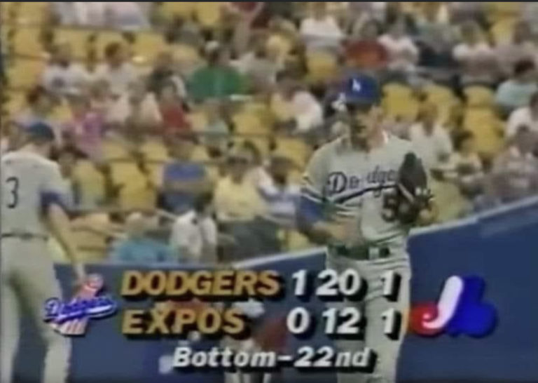 Dodgers beat the Expos in longest 1-0 game in history