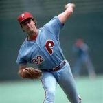 Steve Carlton fans 14 pitching a 1 hitter